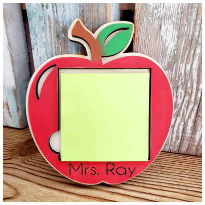 Apple sticky pad holder, Teacher appreciation, Thank you gifts, Gifts for Teachers, Class desk decor, Desk display, Teacher gift