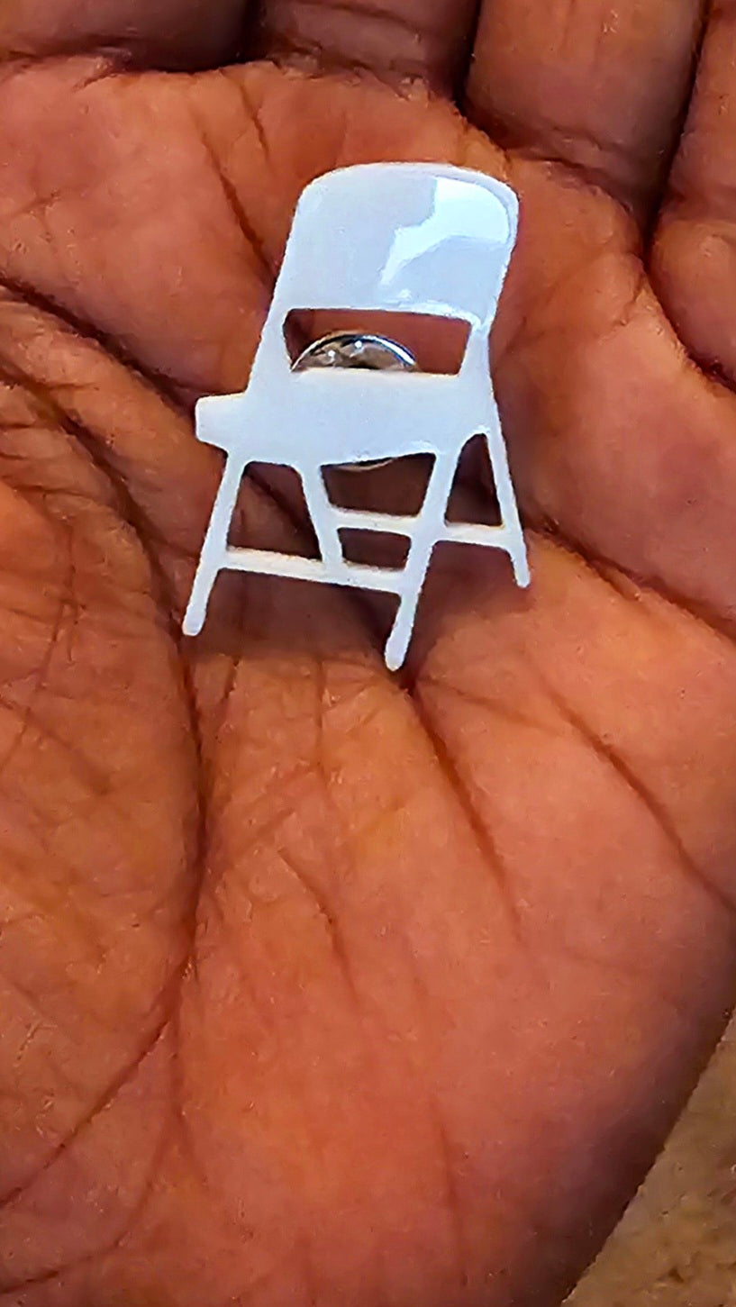 Shirt pin, Pin, Folding Chair pins, Acrylic ChairAlabama Brawl Chair, Gag Gift, Funny Gift, Slammer,  Montogomery, Riverboat, lanyard pin,